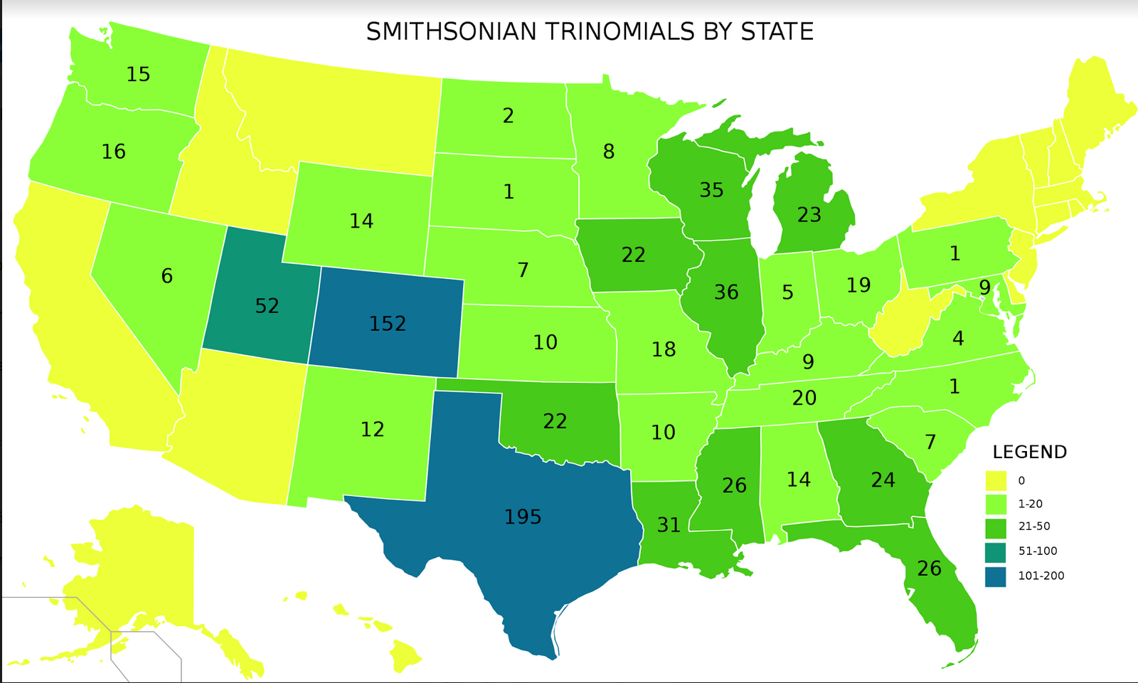 State map of trinomials